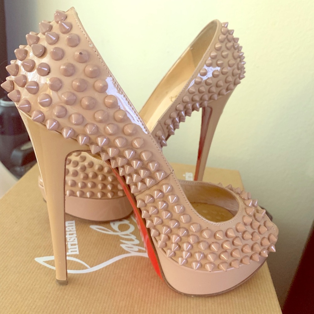 Christian Louboutin lady peep spikes 150 heel